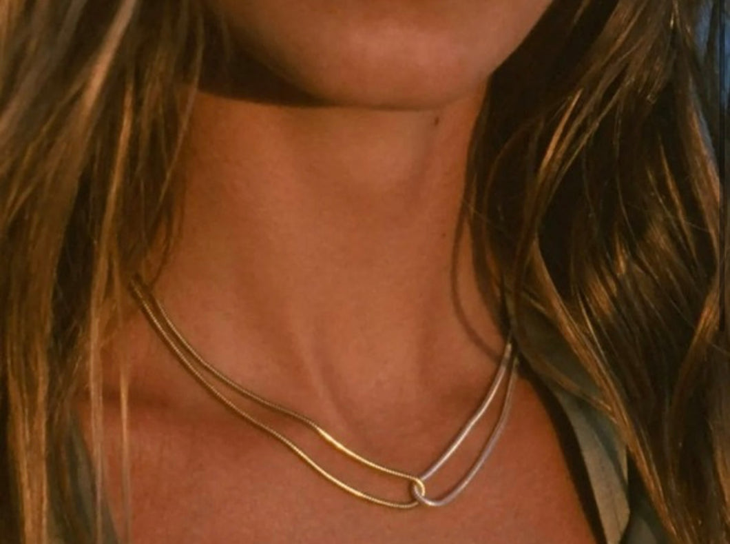 Gold & silver necklace